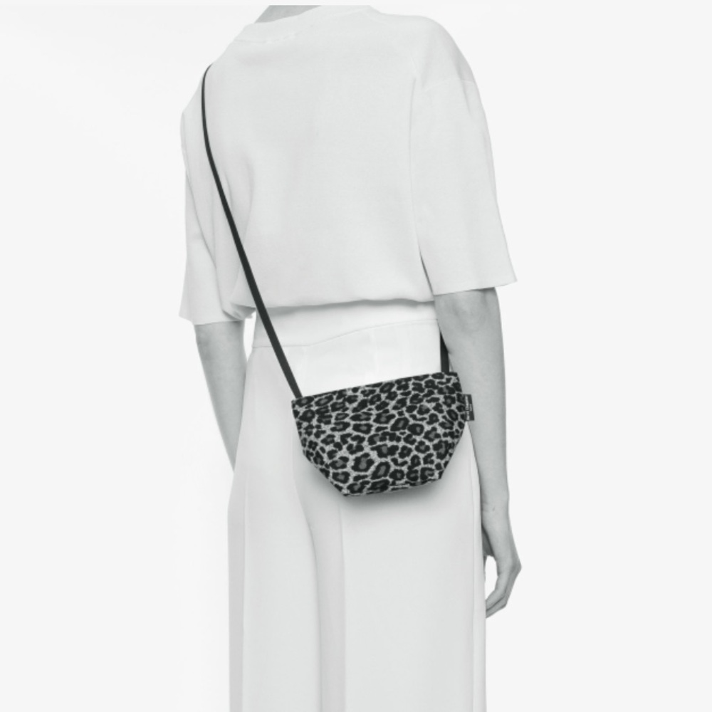 Herve Chapelier Micro Mini Shoulder Bag Leopard Animal Print